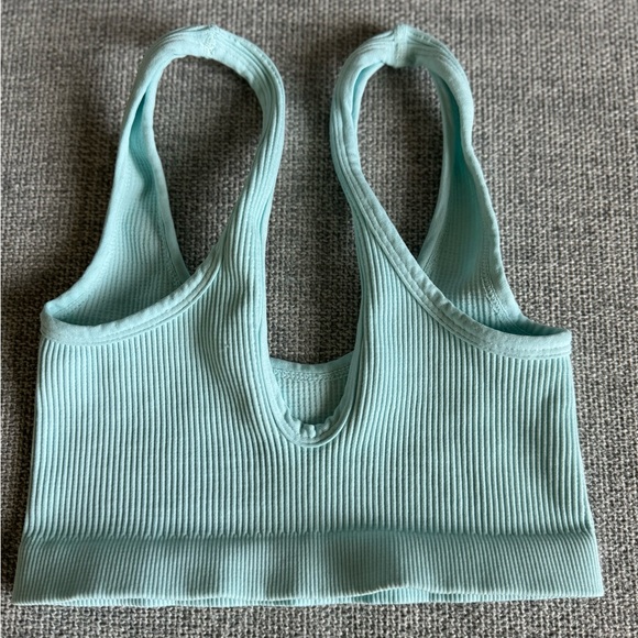 Free People Movement Aqua Blue Sports Bra and Biker Shorts Size XS/S - Picture 5 of 8